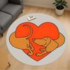 1pc Dog Heart Round Chair Mat Area Rug - Non-Slip, Floor Mat for Office, Bedroom, and Indoor Decor C1125091