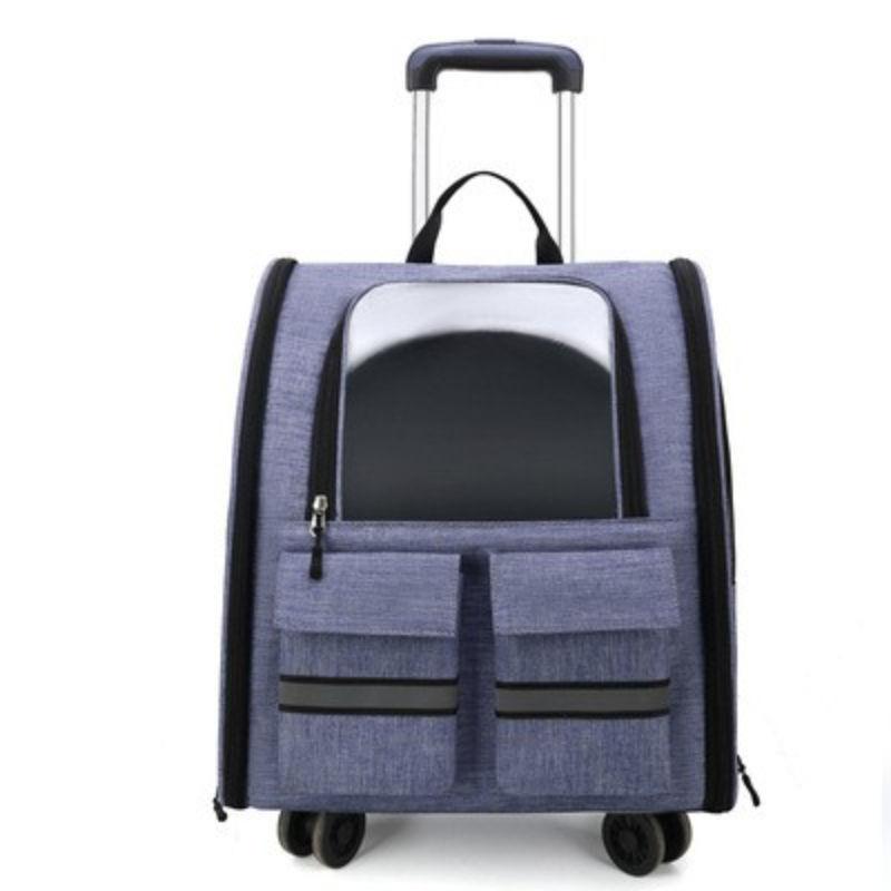 Pet Bag Cat Dog Trolley Suitcase Medium and Small Dog Large Capacity Foldable Out Portable Fat Cat Shoulders