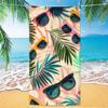 Beach Pattern Beach Towel, Digital Printing Thin Quick-Dry Anti-Sand Microfiber Lightweight for Swim, Yoga, Travel, Gym, Gift