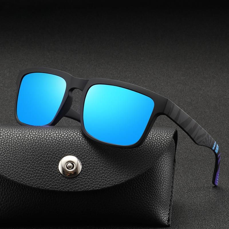 High Quality Men Square Sunglasses Colors Sports Polarized Sun Glasses Reflective Coating Mirrored Lens