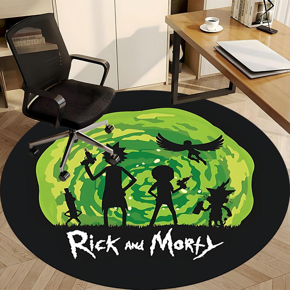 Tappeto Rotondo Ufficio Rick e Morty, Sotto Sedie da Ufficio Camera da Letto Soggiorno Arredamento Casa a0908192