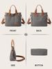 FEOYA Canvas Tote Bag, Perfect for Commuting, School, and More. Large Capacity, Lightweight, with Long Strap. Stylish, Plain, Cute, and