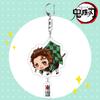Demon Slayer Acrylic Keychain Tanjiro Nezuko Anime Double Sided Key Ring Accessories for Cosplay Set Gift Fans