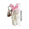 Fashionable Rabbits Shaped Keyring Cartoont Bunnys Toy Bag Pendant Keychain Ornament Unique Accessory for Animal Lovers