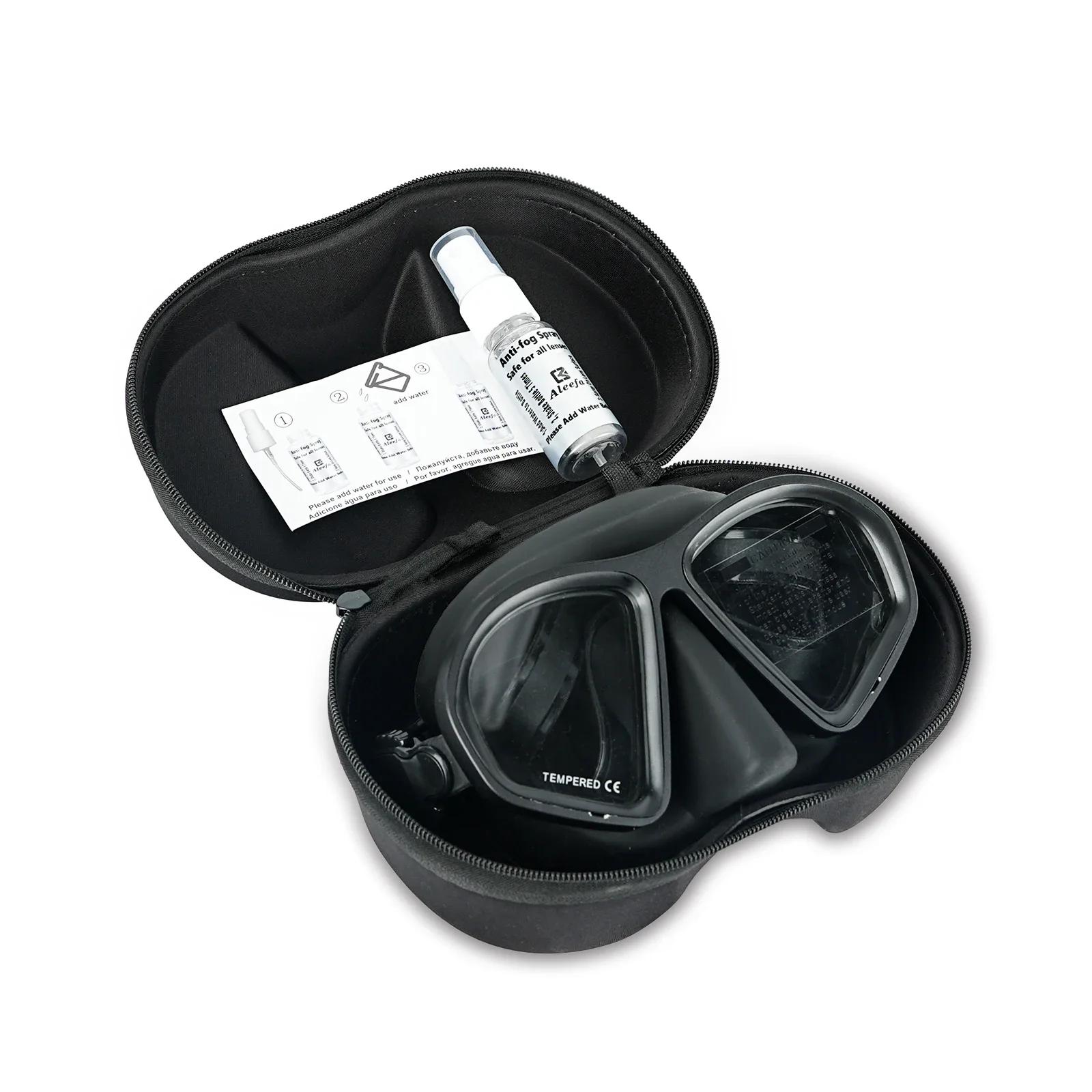 

Маска для дайвинга Aluma Pro с противотуманным спреем, линза из закаленного стекла малого объема для подводного плавания, сноркелинга и фридайвинга, снаряжение для взрослых