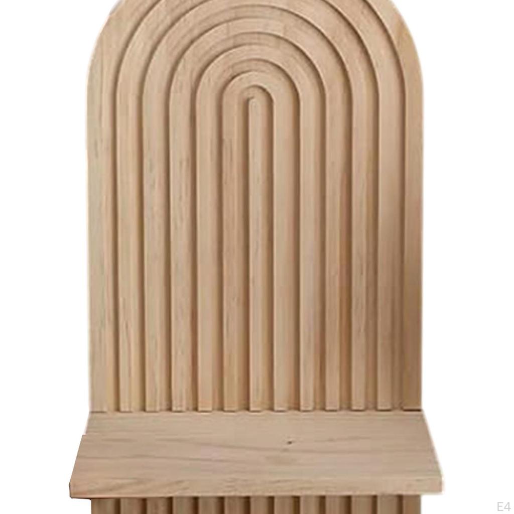 Kerzenhalter Boho Deko Holz Regenbogen Wandregale für Büro Wohnzimmer Weiß