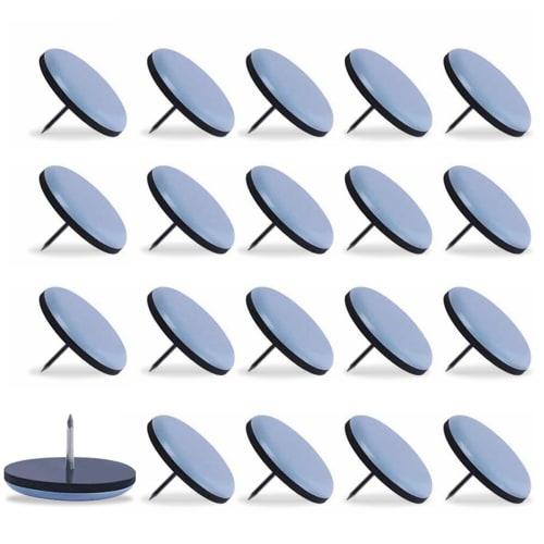 20-Pack 19mm Furniture Sliders with Nails, Furniture Moving Pads, Scratch-Resistant, Soundproof, Scratch-Resistant, Easy Furniture Movement