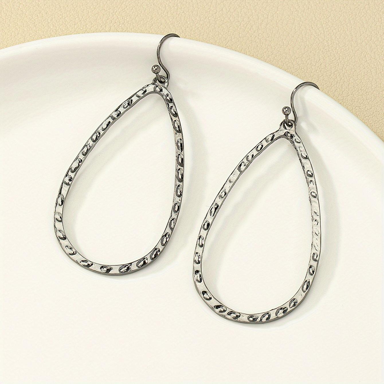 

Простые женские серьги в виде капли воды, подходящие для повседневной носки, креативный подарок для друзей чёрный