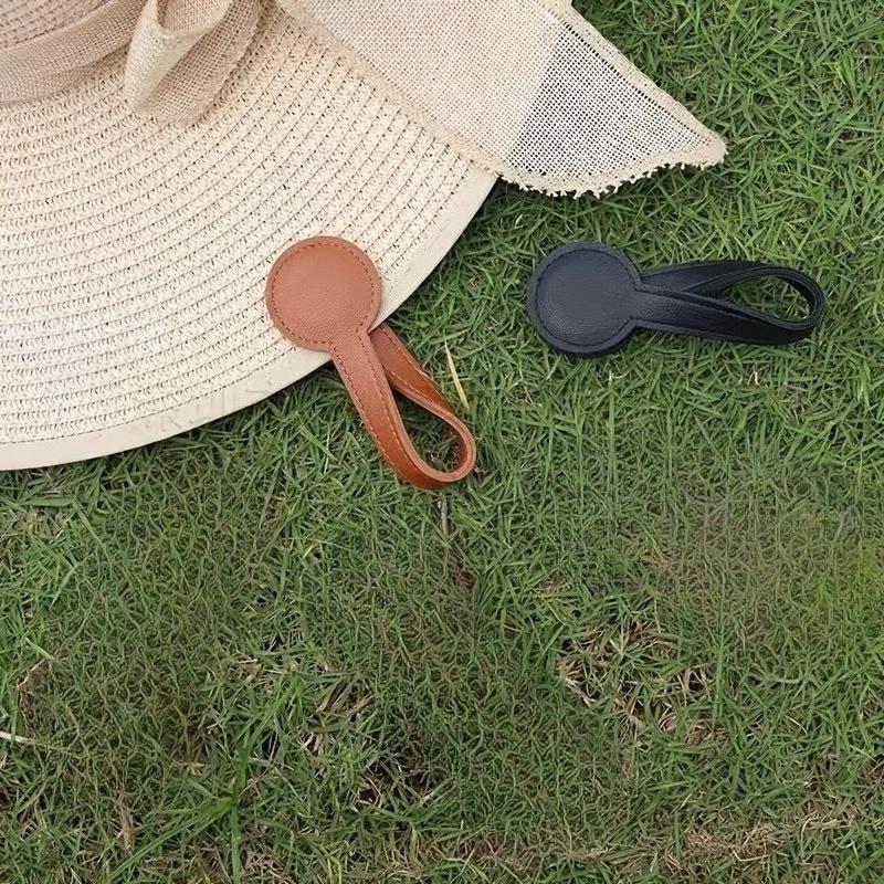 Faux Leather Hat Clip-Portable Wall-Mounted Bag Hanger for Hats,Secure Magnetic Losure, Durable,Stylish Design for Handbags