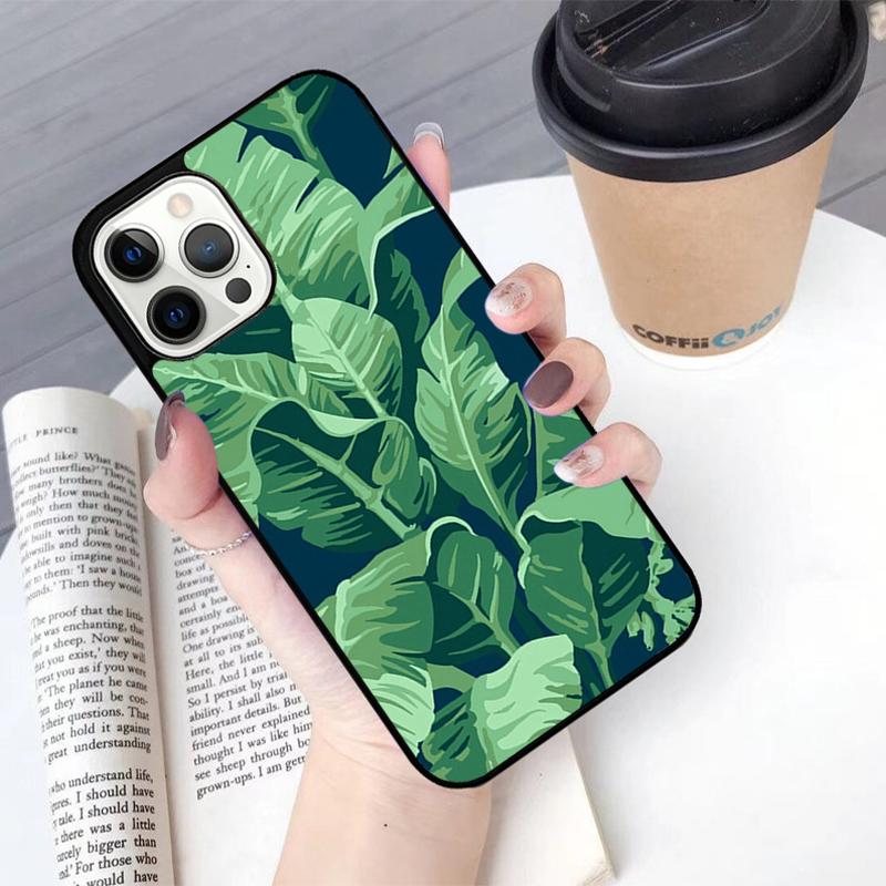 Banana Leaf Phone Case For iPhone 17 Air 13 12 14 15 16 Cover For Apple Pro Max 6S Plus Coque