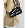 Fashi Lackleder Damen Umhängetaschen Süße Schleife Damen Kleine Quadratische Handtaschen Tragetasche Einfache Damen Achseltasche