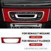 For Renault Megane 2009 2010-2014 Fluence Carbon Fiber Center CD Panel Frame Anti Scratch Interior Protector Car Accessories