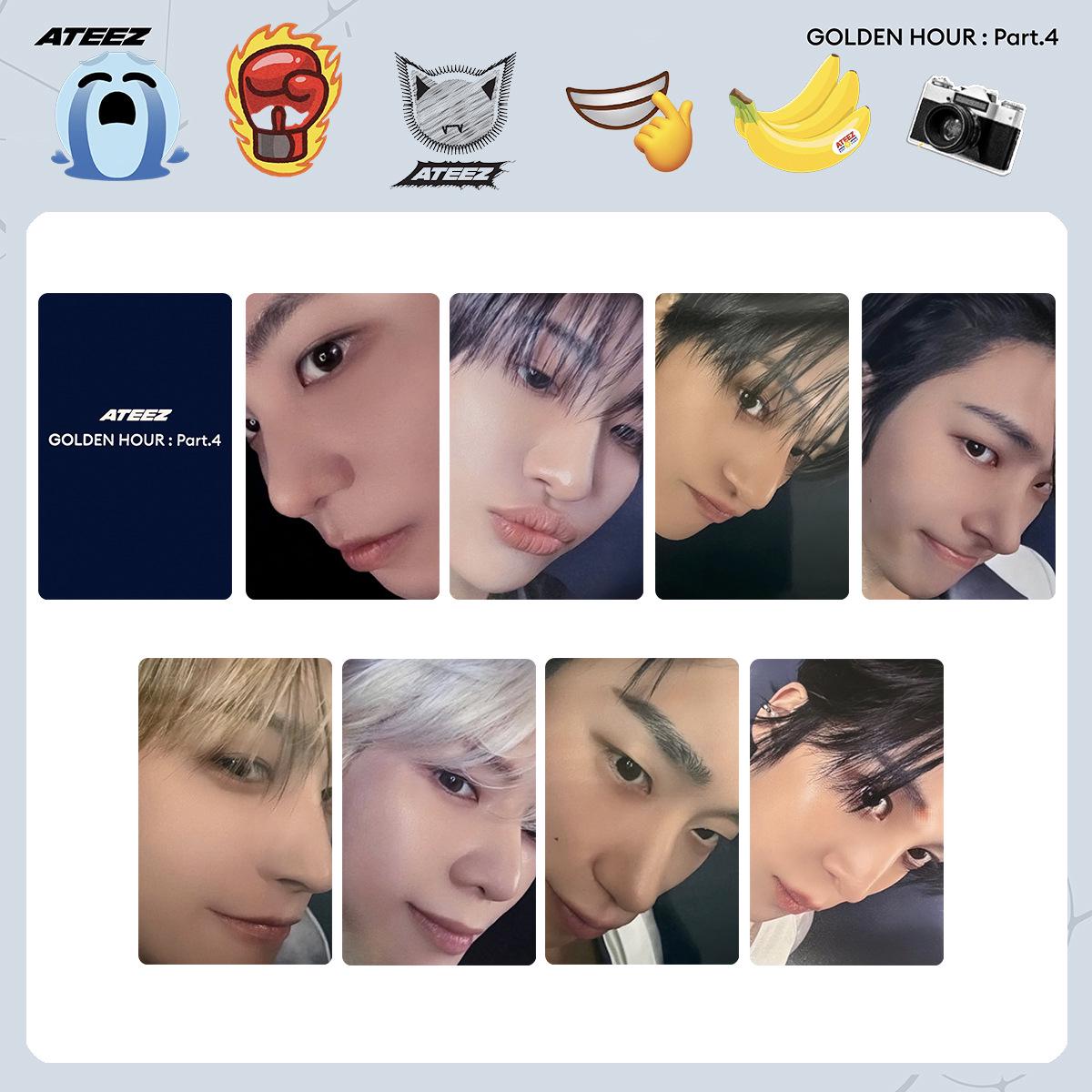 ATEEZ THE GOLDEN HOUR Часть 4 Альбом Фотокарточки - Случайный набор Exclusive для TARGET gray