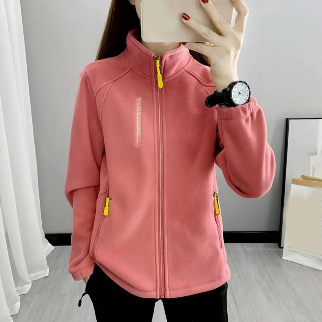Plus Size Fleece Coats for Women Winter Spring Warm Casual Outdoor Sportswear Hiking Jogging Yoga Lady Cardigan Jackets Chaqueta