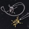 Pirates Of The Caribbean Necklace Movie Jack Sparrow Aztec Skeleton Skull Heads Pendant Punk Medallion Vintage Jewelry