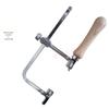 Compact U-Shaped Adjustable Hand Saw with Wooden Handle - High-Quality Steel Frame for Carving and Crafting