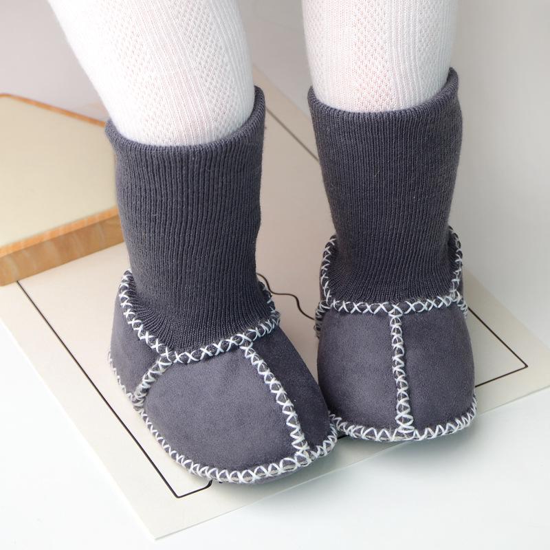 Winter Velvet Soft Sole Baby Toddler Shoes & Socks, 0-12 Months