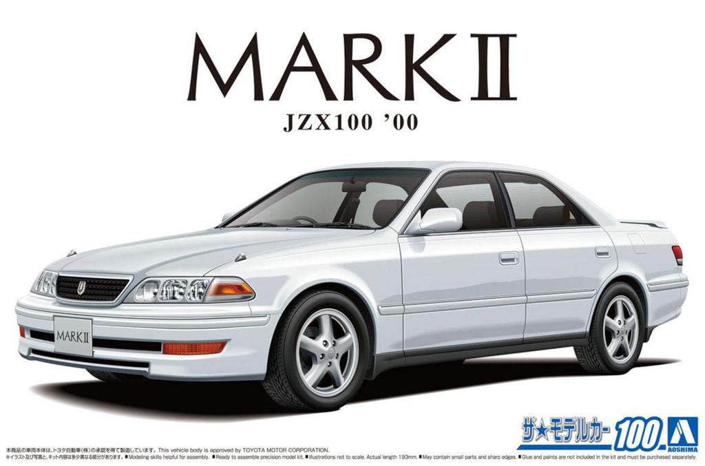 Das Modellauto Toyota JZX100 Mark II Tourer V Plastikmodell Nr.100 1/24 '00