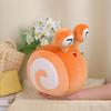 Cute Plush Snail Toy Pp Cotton Filling Short Plush Material Chocolate Color 20cm