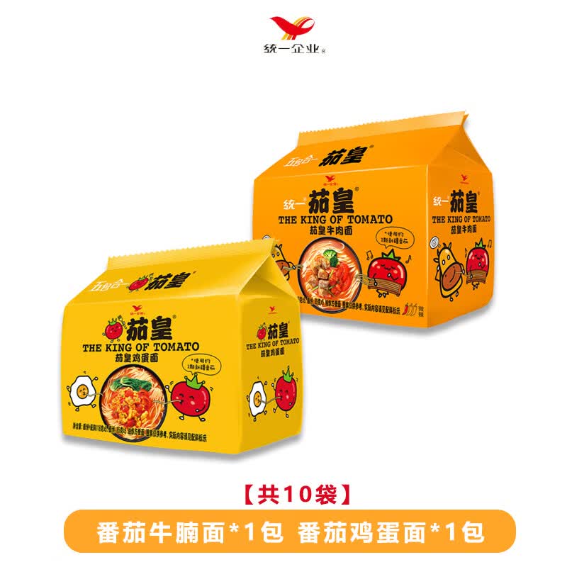 Uni-President Tomato King Xinjiang Tomato Instant Noodles 10-Pack