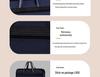 Oxford Cloth Business Briefcase: Large Zippered File & Computer Storage Bag