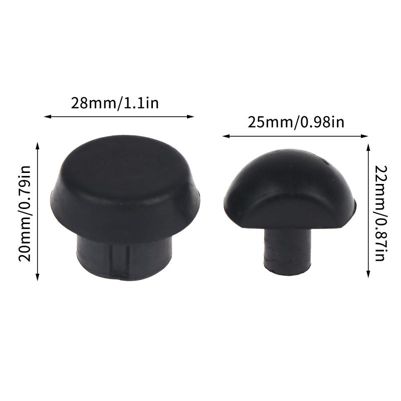 10Pcs Billiard Cue Bottom Rubber Cover Scratch Resistant Pool Cue Plug Bumper for Amateur Billiard Lovers