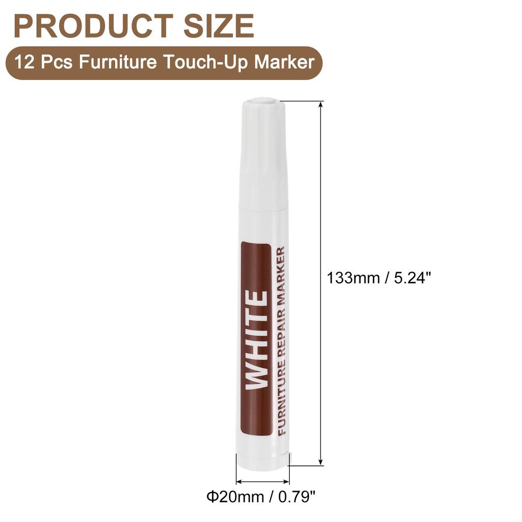 2-12Pcs Furniture Repair Pens Touch Up Filler Sticks Oil Based Paint Markers Wood Floors Scratches Patch Paint Pen and Crayons
