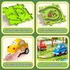 64 Pieces Puzzle Race Track Car Set Toys for 3 4 5 6 Year Old Boys - Puzzle Tracks Car Toys for Kids Ages 3-5 with 4Sliding Toy Cars, City-Themed