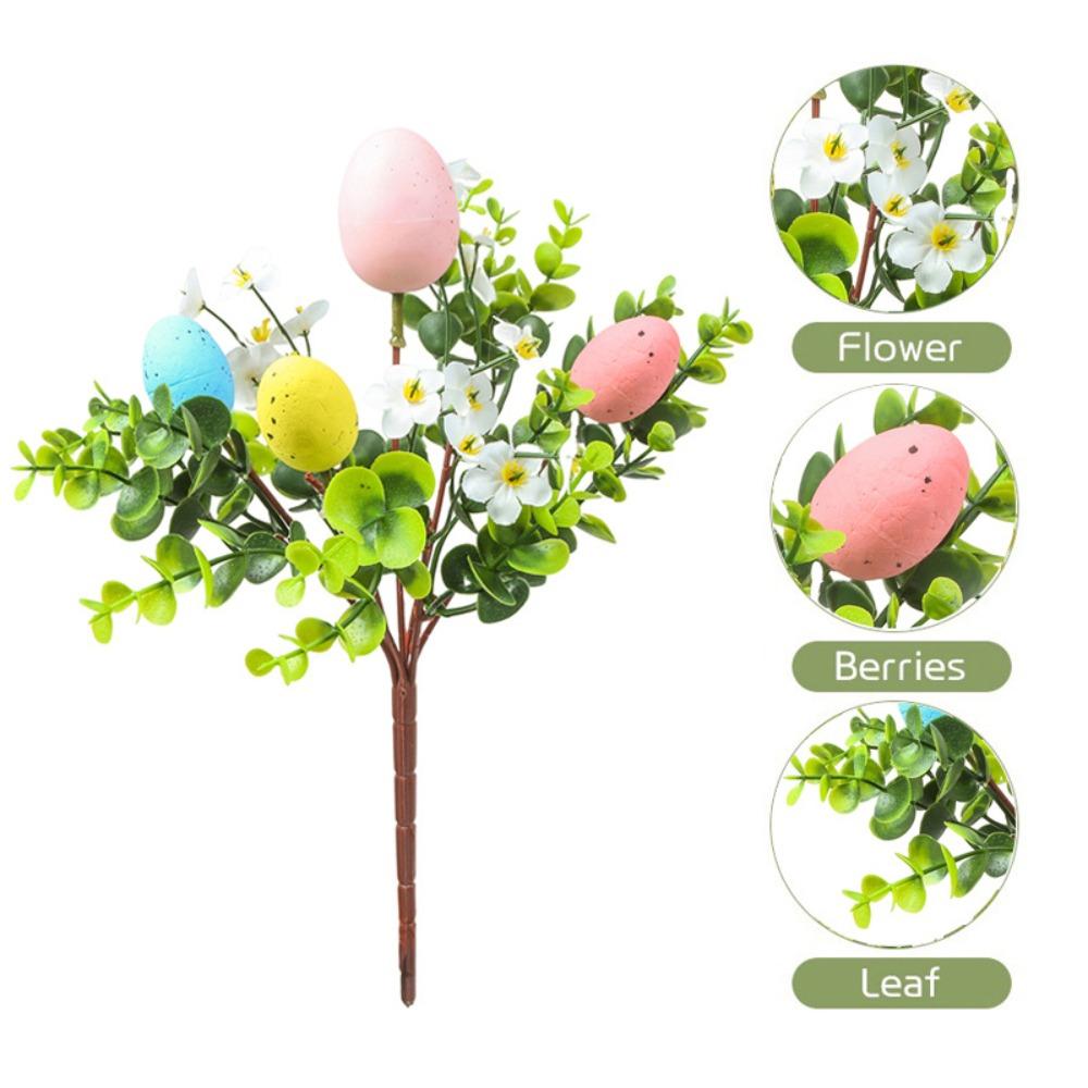 Artificial Eggs Tree Branch Foam Painting Foam Egg New Fake Plant  Festival Party