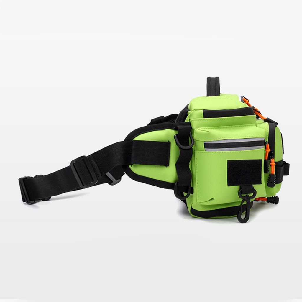 Fishing Waist Bag Expandable Waterproofing Multi Functional Sling Tackle Bag for Men Cycling Fishing