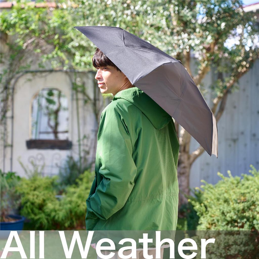 Folding Secret 97cm Urawaza Rain Easy Opening and Closing by Solid Highly UV Suitable for Sun and 55cm Easy To Turquoise Blue 3-Second Umbrella,