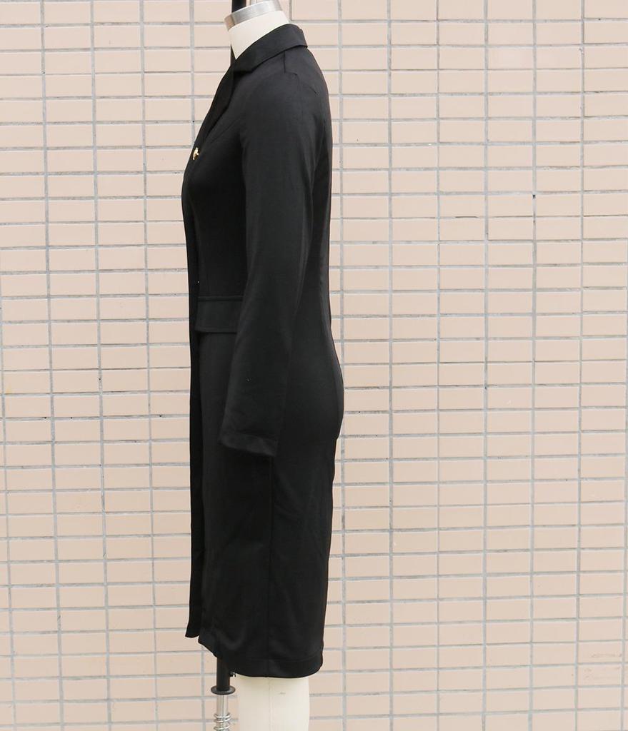 Women's V-Neck Double-Breasted Waist-Cinching Suit Dress, Autumn/Winter 2025 Collection