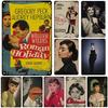 Audrey Hepburn Vintage Metallposter Ein Herz und eine Krone Film Retro Metallschild Rostiges Retro Poster Heim Bar Club Kino Wanddeko