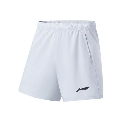 Shorts de Fitness Woven Sólido Respirável de Secagem Rápida Masculino Cinza-Alvorada AKSU679-2
