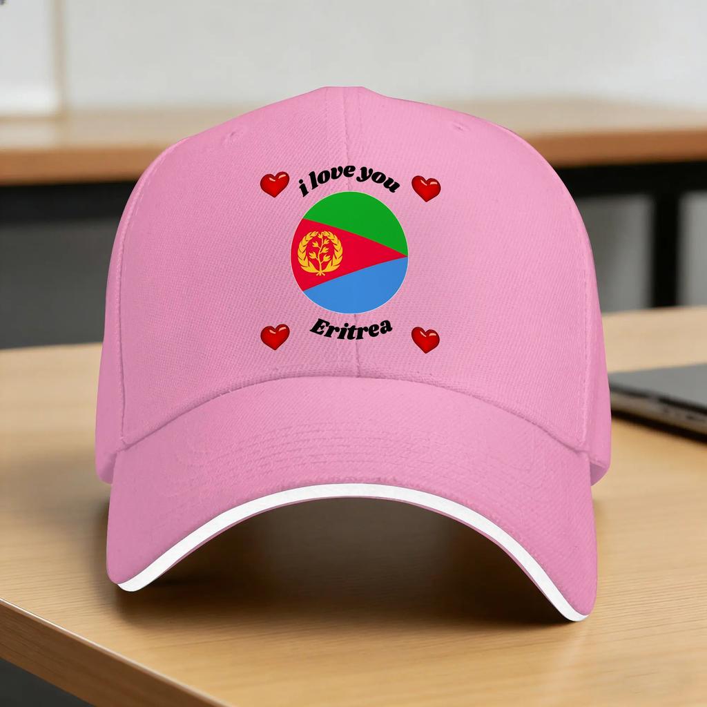 Eritrea Flag Sun Baseball Cap Summer Design Print Trucker Hat For Unisex Women Kpop Rock Baseball Caps