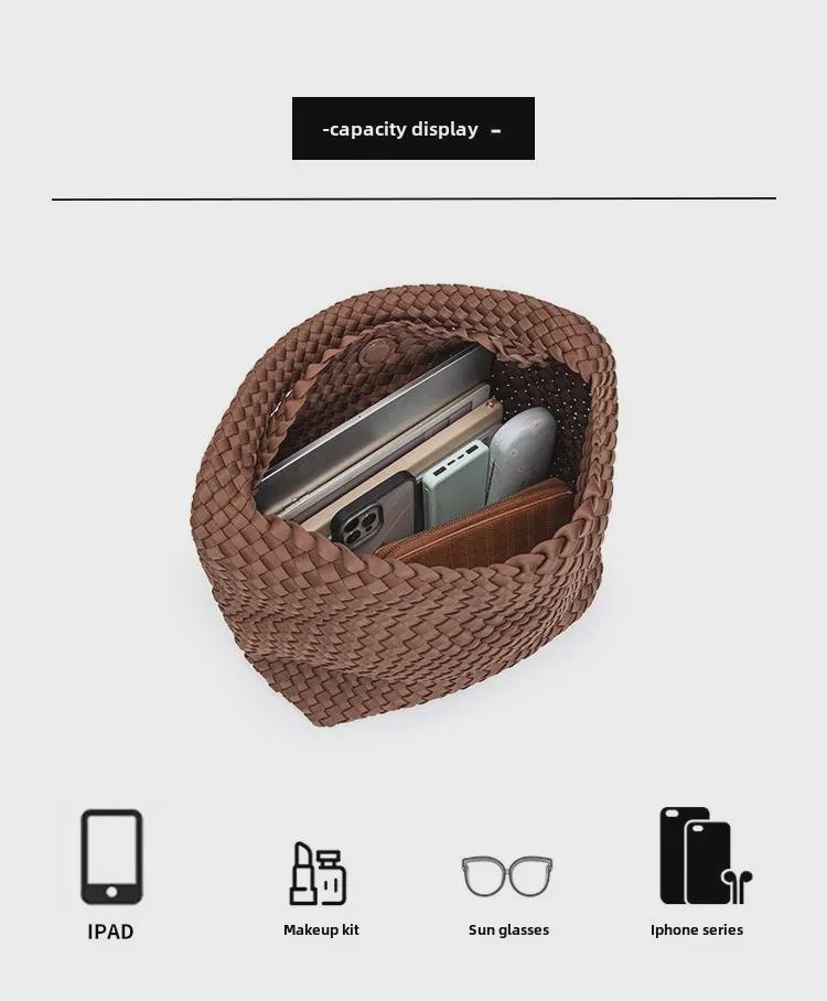 Korean Style Hand-Woven Bags: Fashionable, Casual, Large-Capacity Shoulder and Underarm Bags for Women.