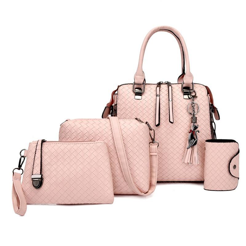 Women's bags autumn and winter new women's bags woven mother bags four-piece handbags single shoulder crossbody