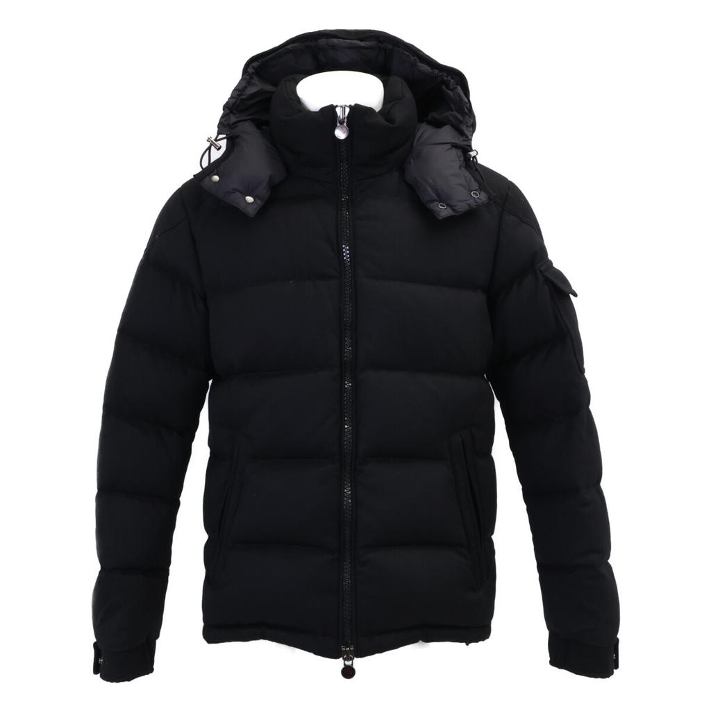 MONCLER MONTGENEVRE/Montgenevre Wool Hooded Down Jacket 2 blackUsed