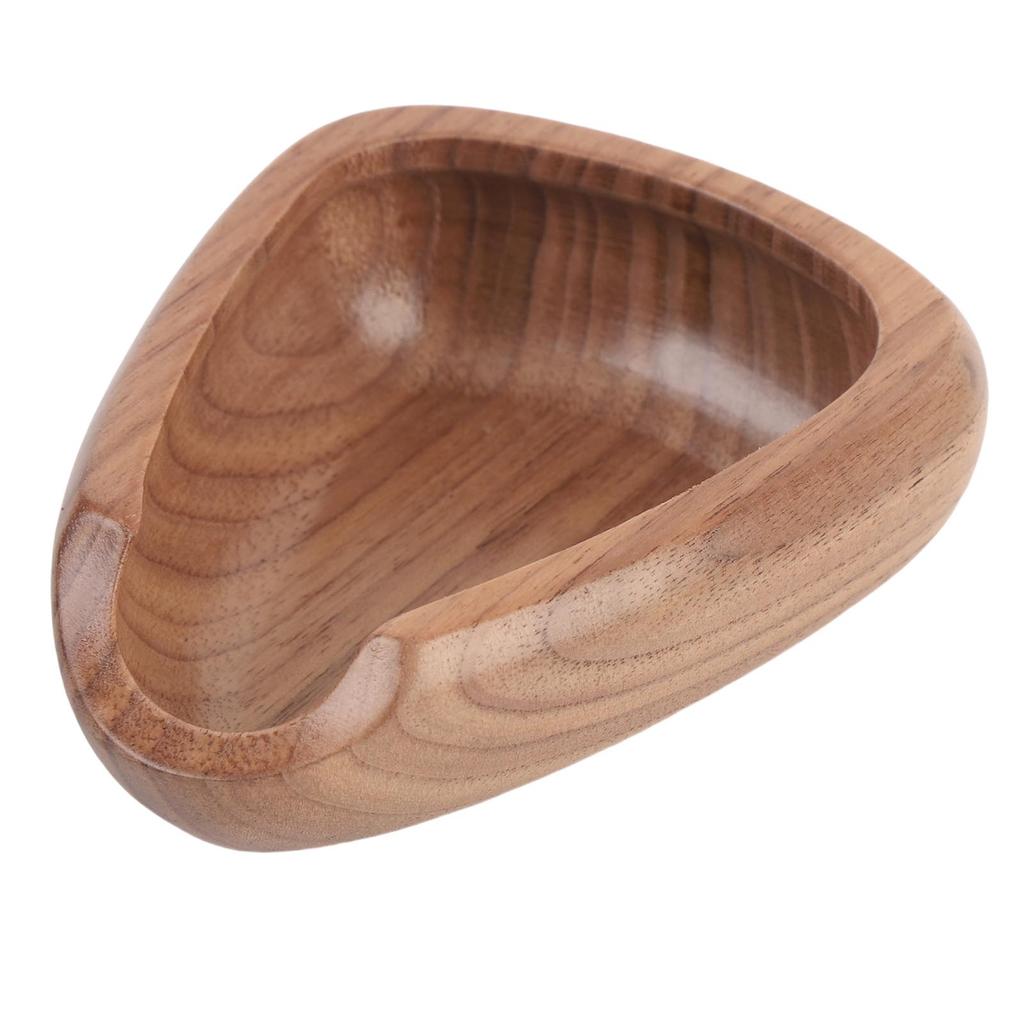 Coffee Bean Weighing Bowl Walnut Wood Anti Slip Bottom Coffee Dosing Tray for Home Cafe