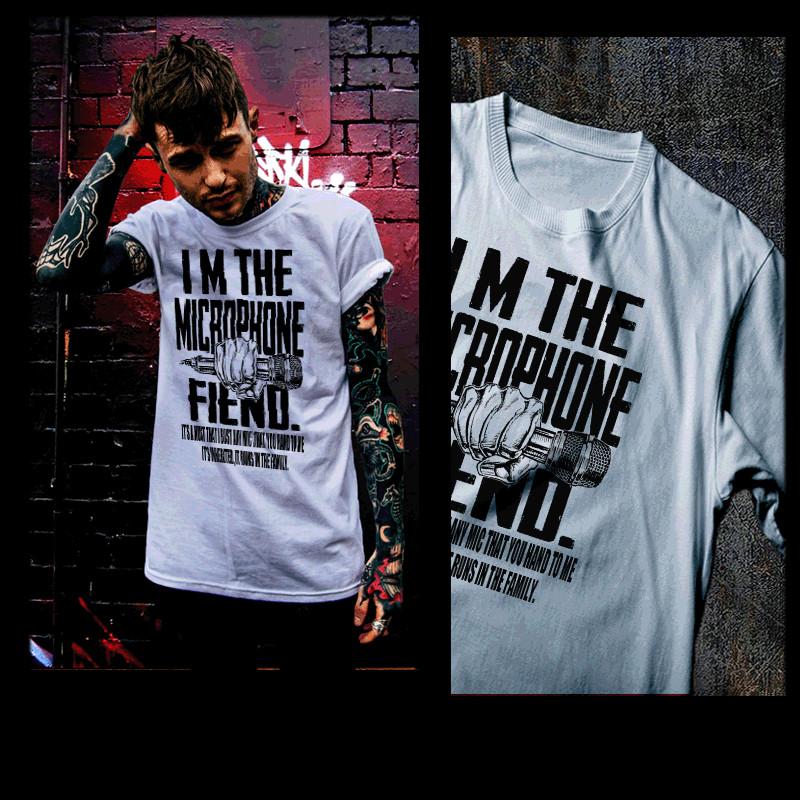 

Hip Hop T-shirt I m the Microphone Fiend East Coast New York Rap legend lyrics 3XL