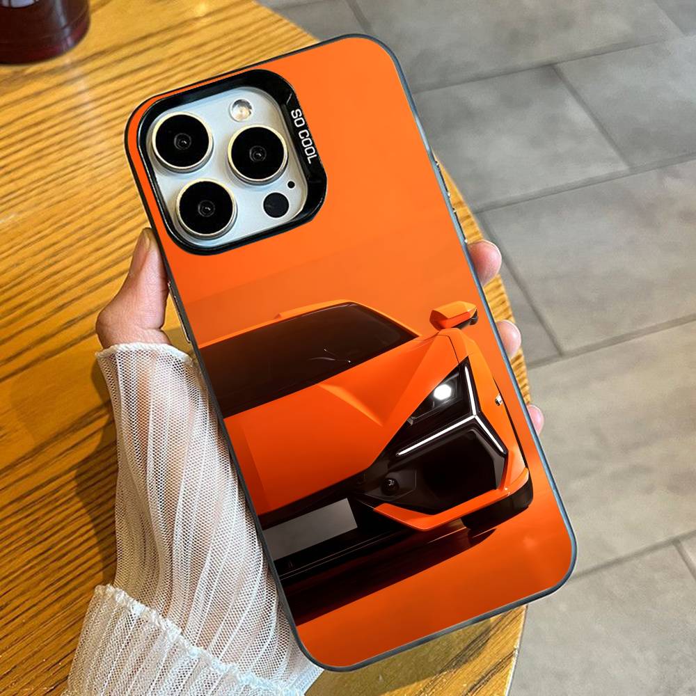 

A-Продвинутые Суперкары-s LAM-BOR Чехол для телефона для iPhone 16 17 15 14 12 13 Pro Max Черный Конфетный Матовый Ударопрочный Чехол iPhone13PROMAX