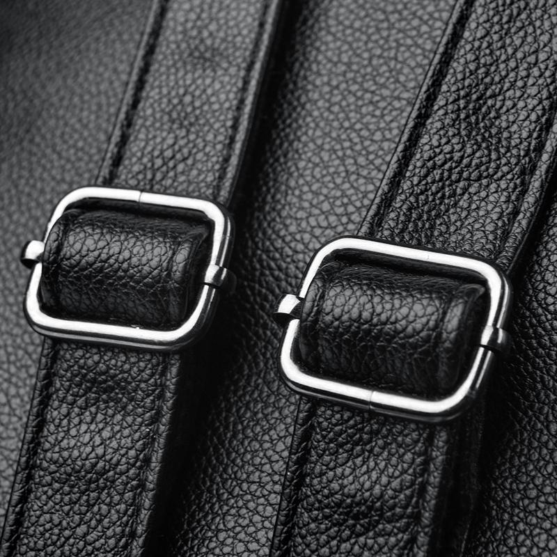 Women's Tassel Backpack Large Capacity Travel Bag Soft Leather Commuter Backpack
