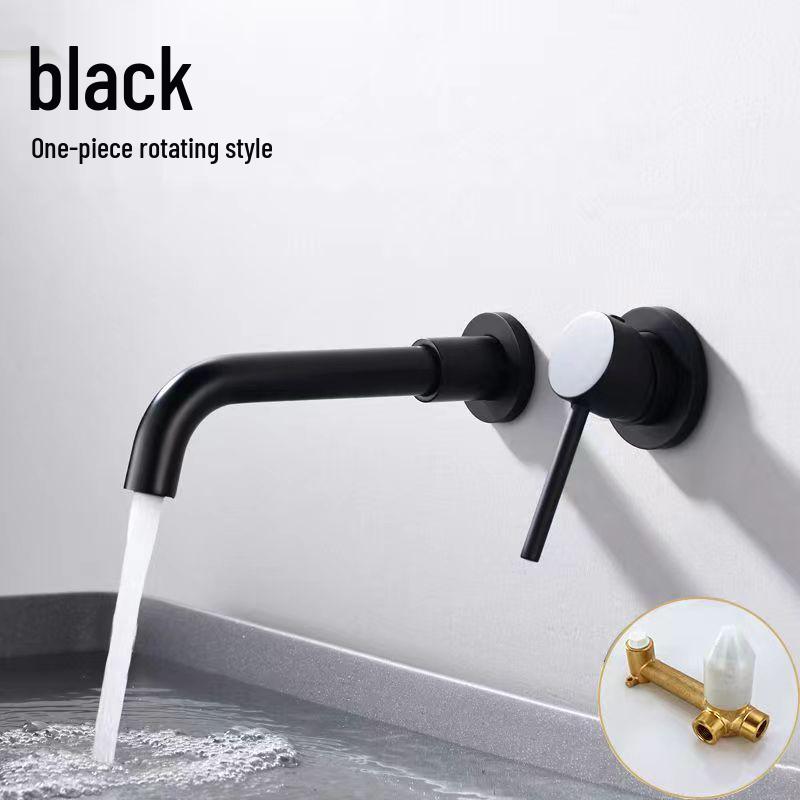 Concealed Wall-Mount Hot/Cold Basin Faucet for Hotel Projects
