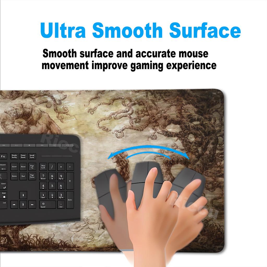 Podkładka pod mysz Anime Attack On Titan Komputerowa Antypoślizgowa Gamingowa Podkładka pod mysz XXL Krawędź Blokująca PC Laptop Klawiatura Mata pod mysz Akcesoria biurkowe