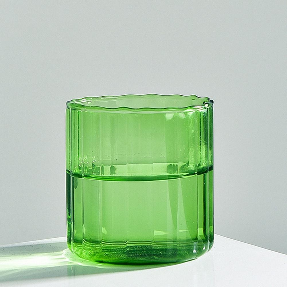 200ml Heat and Cold Resistant Clear Glass Water Cup Girl Heart Juice Drink Coffee Cup Color Glass Handmade Kitchen Drinkware