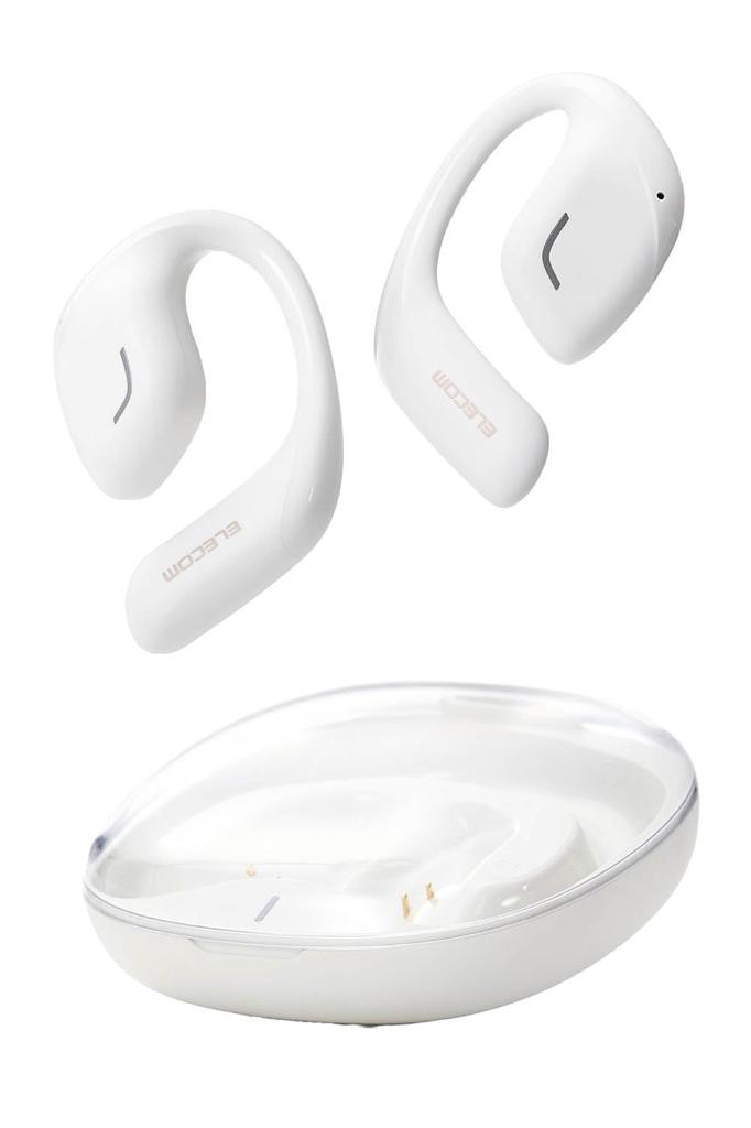ELECOM Open Ear Earphones Bluetooth Wireless Headphones that do not block your playback for up to 10 hours Lightweight design of per ear Touch sensor