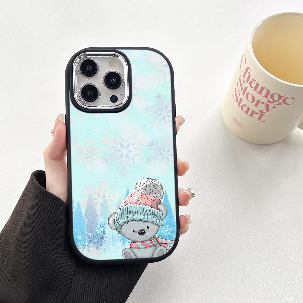 N116 Crăciun Fericit La mulți ani de artă Huse de telefon moi pentru Samsung S24 S23 A15 A12 A35 A54 Infinix Hot 40i Placare Cadru de protecție pentru cameră Capac din spate