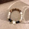JMXD-Ceramic Five-pointed Star Bracelet New Chinese Ethnic Style Bracelet Women's National Style Literary Small Fresh Jewelry Beads