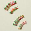 Elegant Christmas Nails with Santa Claus and Gift Box False Nails Full Cover Winter Acrylic Nail for Fashion Enthusiasts