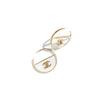 23S Round Double C Embedded Transparent Resin Round Earrings Women Earrings Gold ABA582-B10754-NN586